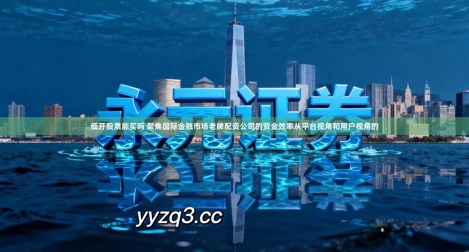 低开股票能买吗 聚焦国际金融市场老牌配资公司的资金效率从平台视角和用户视角的